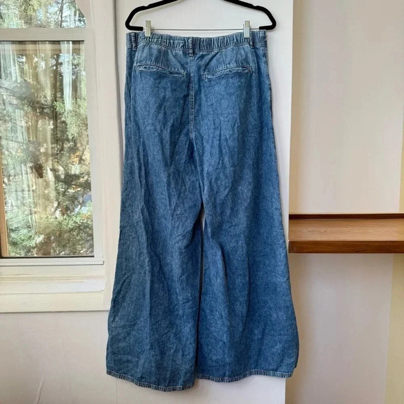 NWT Free People Rider Denim Vest Ser Pants Matching Jean Two Piece Blue Medium - Picture 16 of 17